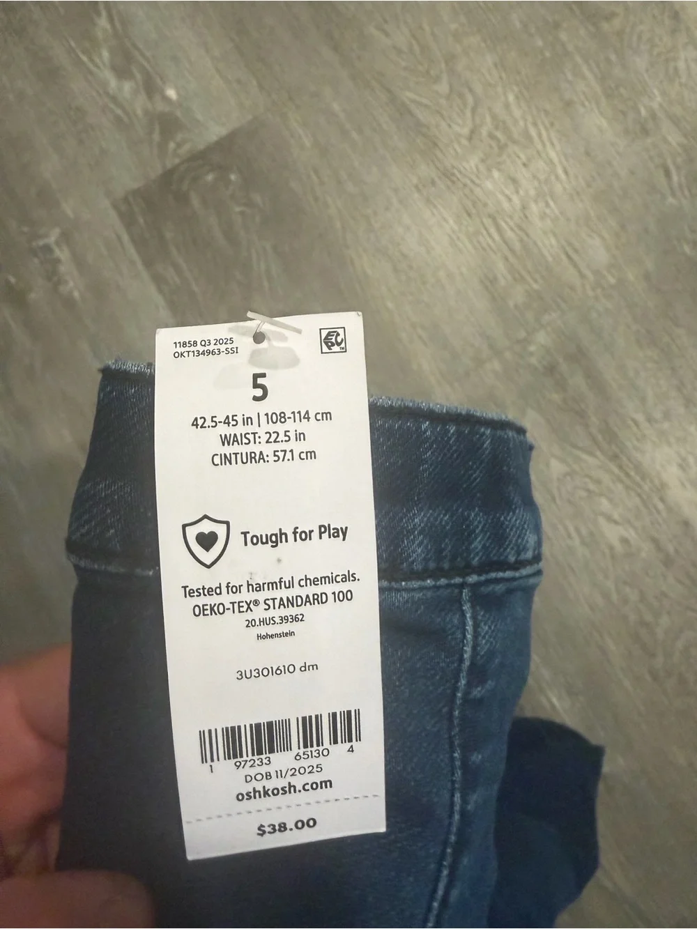 OshKosh B'gosh Dark Blue Kids Jeans